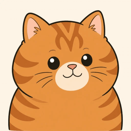 Chubby ginger tabby cat